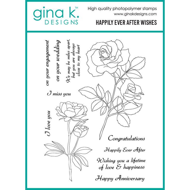 Gina K. Designs - Clear Stamps - Happily Ever After Wishes-ScrapbookPal