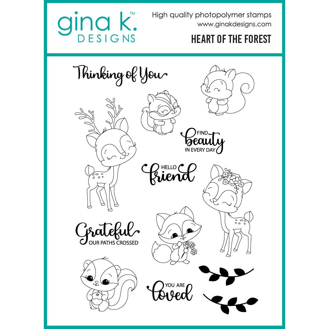 Gina K. Designs - Clear Stamps - Heart of the Forest-ScrapbookPal