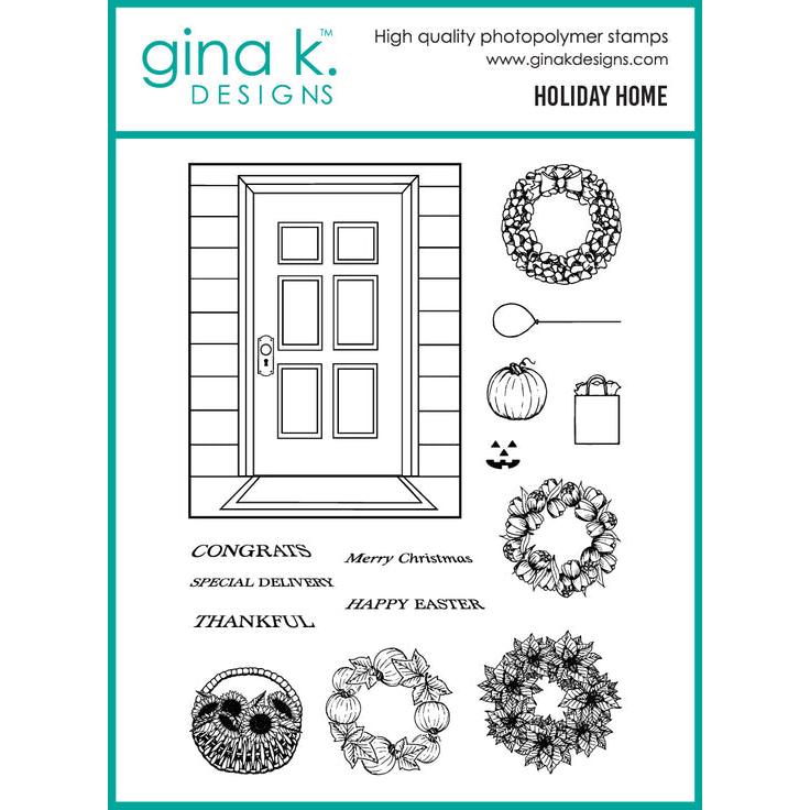 Gina K. Designs - Clear Stamps - Holiday Home-ScrapbookPal