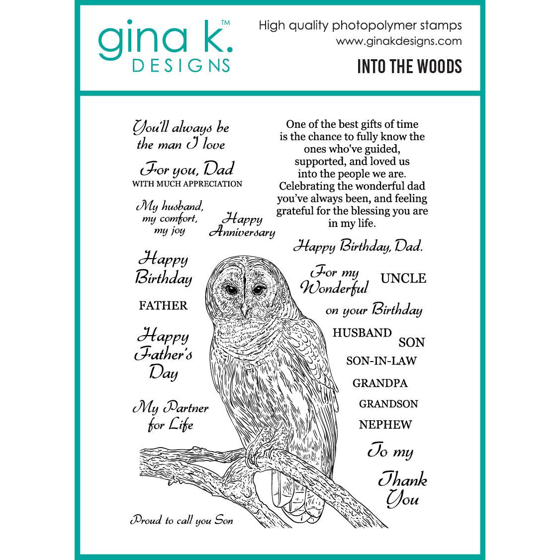 Gina K. Designs - Clear Stamps - Into the Woods-ScrapbookPal