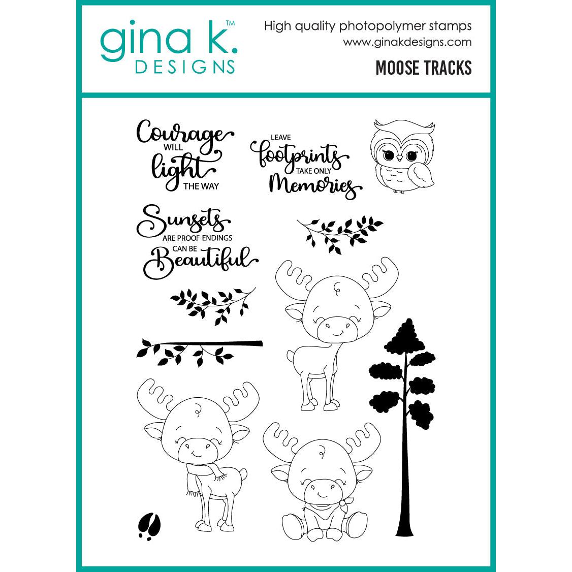 Gina K. Designs - Clear Stamps - Moose Tracks-ScrapbookPal