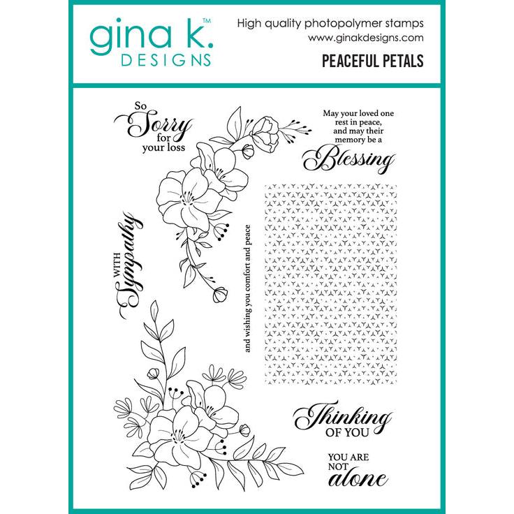 Gina K. Designs - Clear Stamps - Peaceful Petals-ScrapbookPal