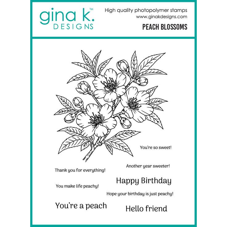Gina K. Designs - Clear Stamps - Peach Blossoms-ScrapbookPal