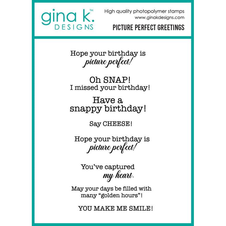 Gina K. Designs - Clear Stamps - Picture Perfect Greetings-ScrapbookPal