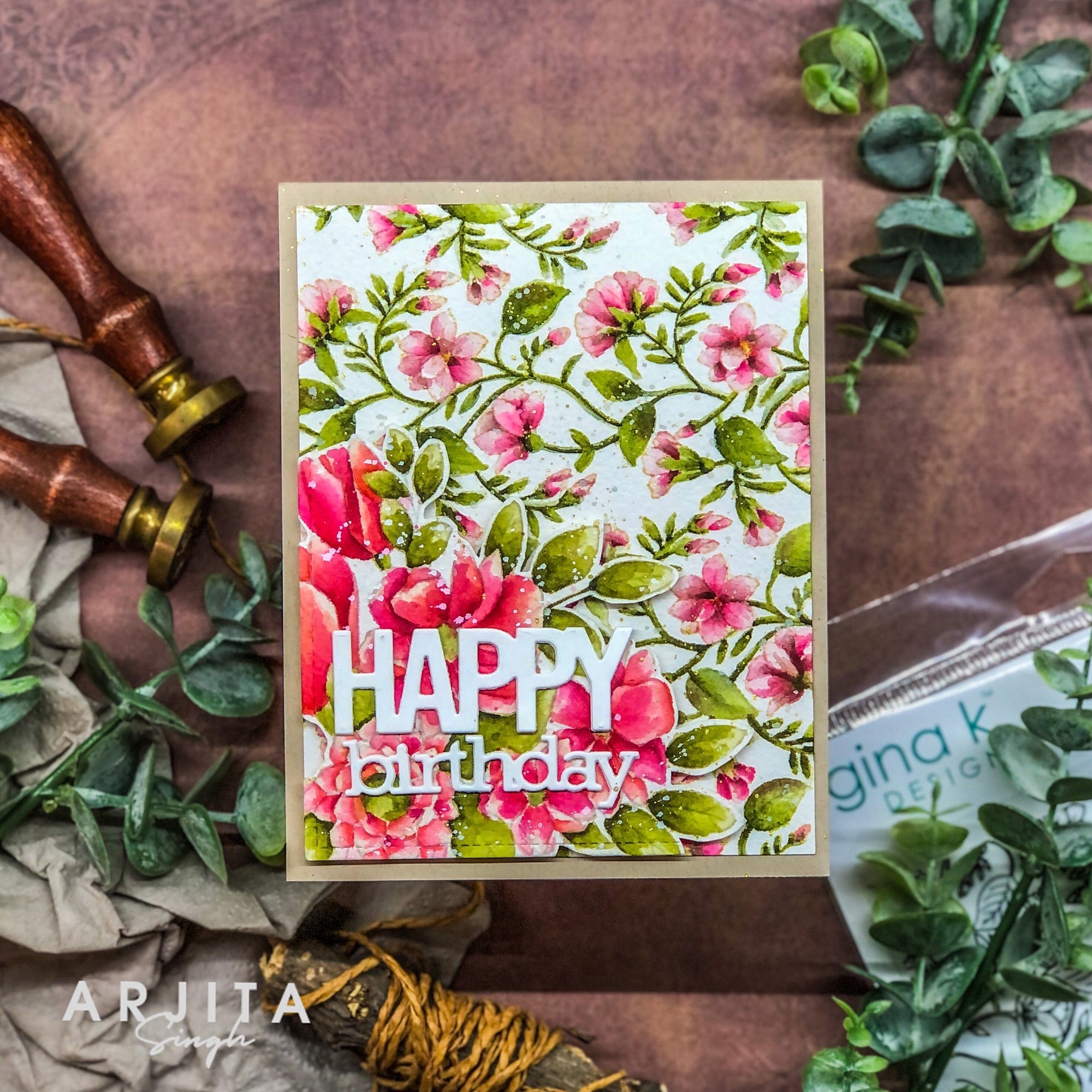 Gina K. Designs - Clear Stamps - Planted to Bloom Background-ScrapbookPal