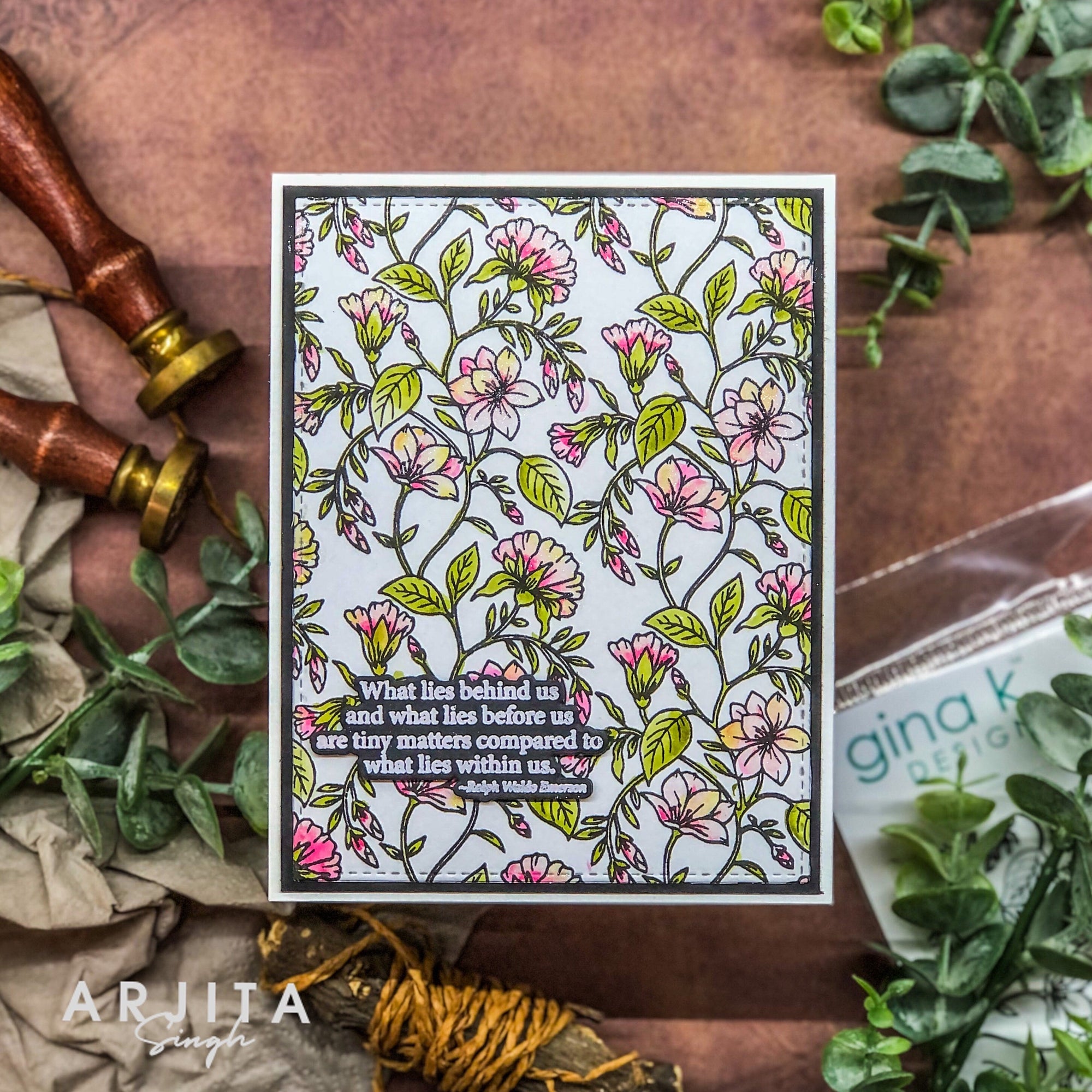 Gina K. Designs - Clear Stamps - Planted to Bloom Background-ScrapbookPal
