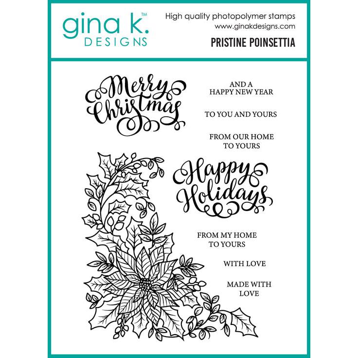 Gina K. Designs - Clear Stamps - Pristine Poinsettia-ScrapbookPal
