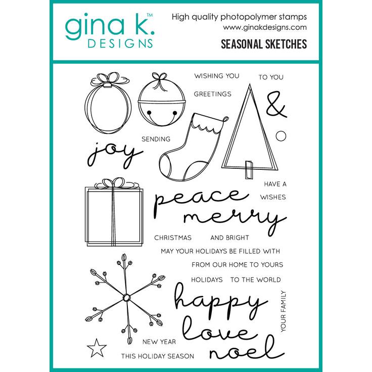 Gina K. Designs - Clear Stamps - Seasonal Sketches-ScrapbookPal
