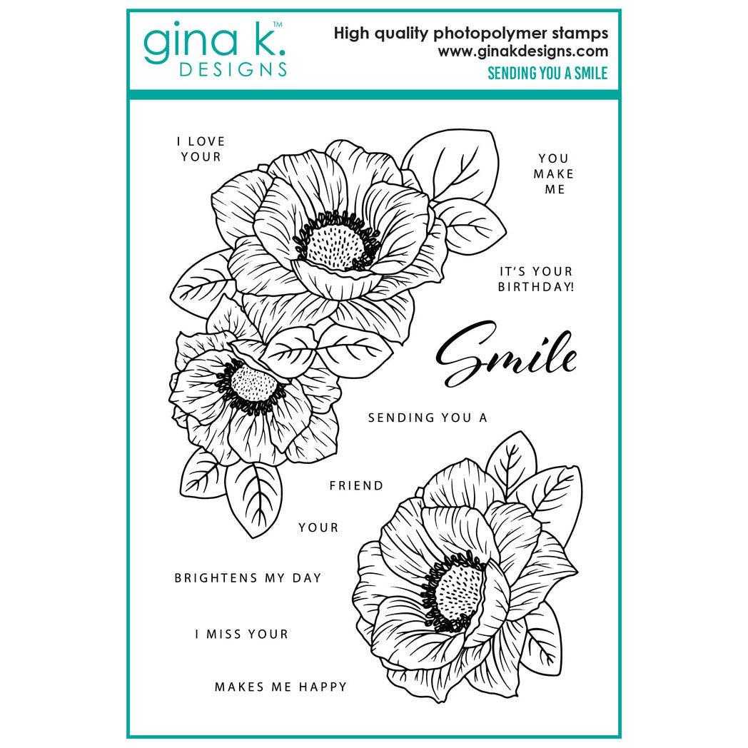 Gina K. Designs - Clear Stamps - Sending You a Smile-ScrapbookPal