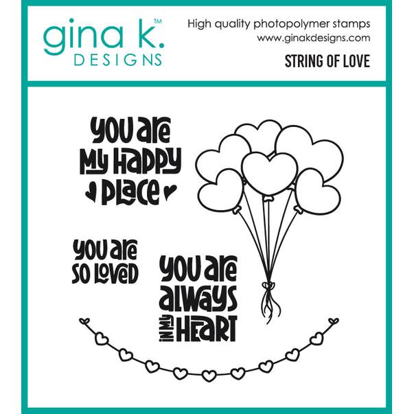 Gina K. Designs - Clear Stamps - String of Love-ScrapbookPal