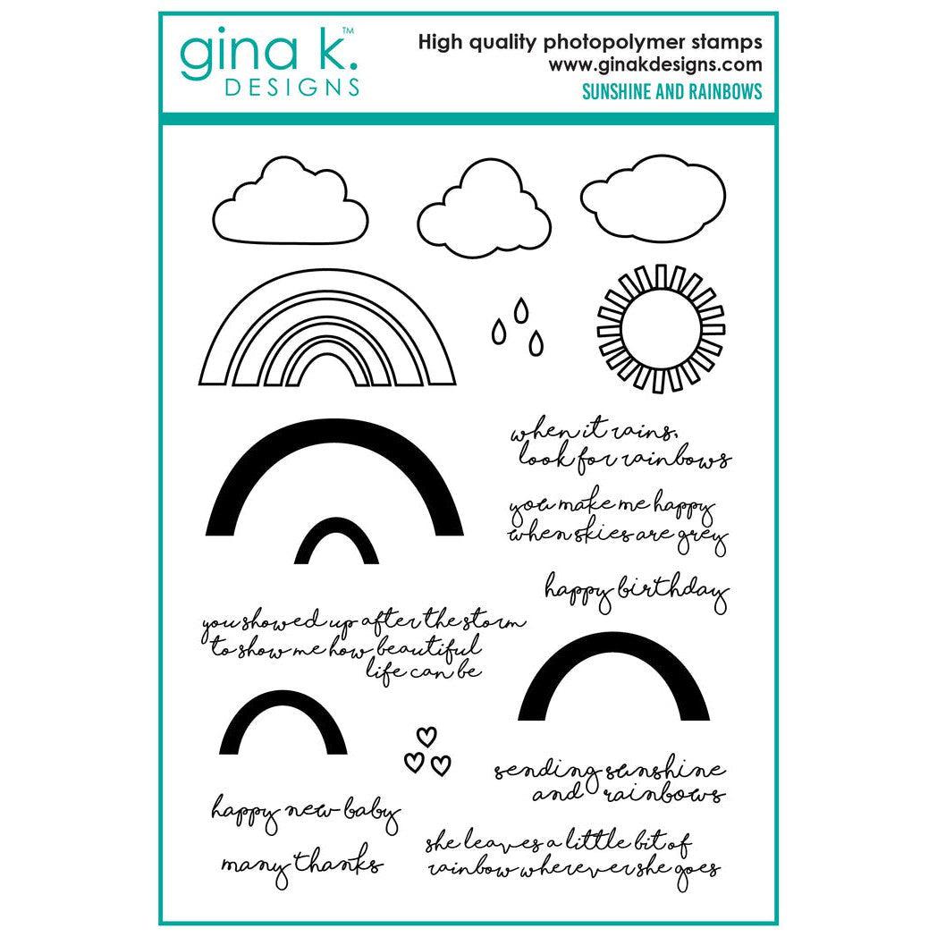 Gina K. Designs - Clear Stamps - Sunshine and Rainbows-ScrapbookPal