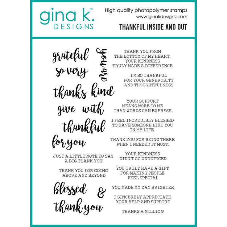 Gina K. Designs - Clear Stamps - Thankful Inside and Out-ScrapbookPal