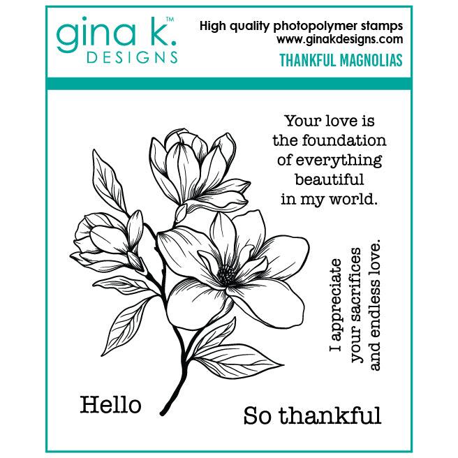 Gina K. Designs - Clear Stamps - Thankful Magnolia-ScrapbookPal