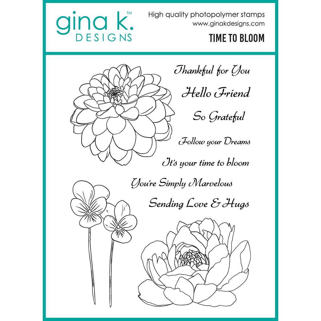 Gina K. Designs - Clear Stamps - Time to Bloom-ScrapbookPal