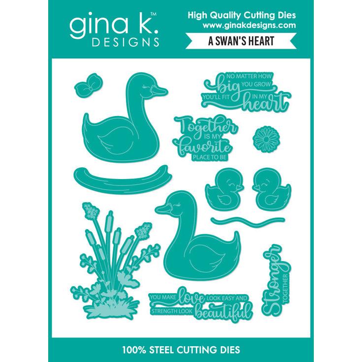 Gina K. Designs - Dies - A Swan's Heart-ScrapbookPal