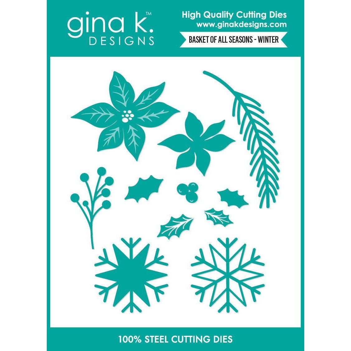 Gina K. Designs - Dies - Basket of All Seasons - Winter-ScrapbookPal