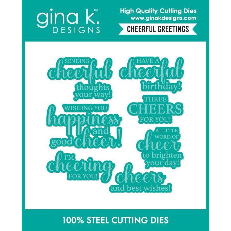 Gina K. Designs - Dies - Cheerful Greetings-ScrapbookPal