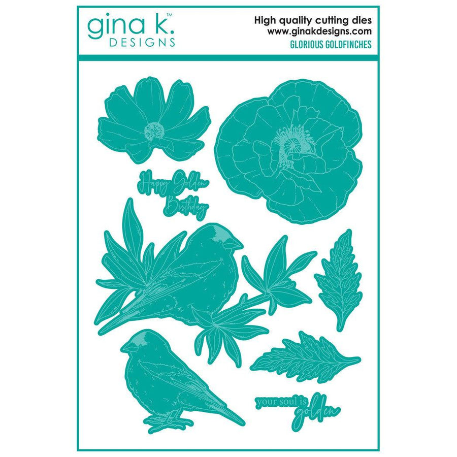 Gina K. Designs - Dies - Glorious Goldfinches-ScrapbookPal