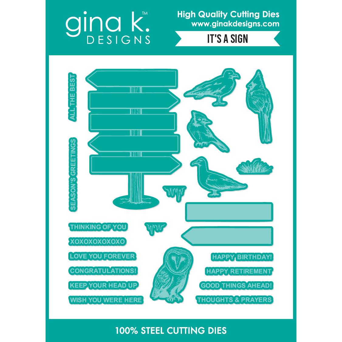 Gina K. Designs - Dies - It's a Sign-ScrapbookPal