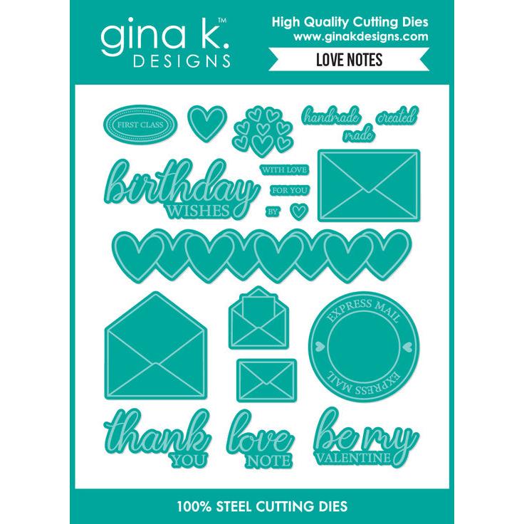 Gina K. Designs - Dies - Love Notes-ScrapbookPal