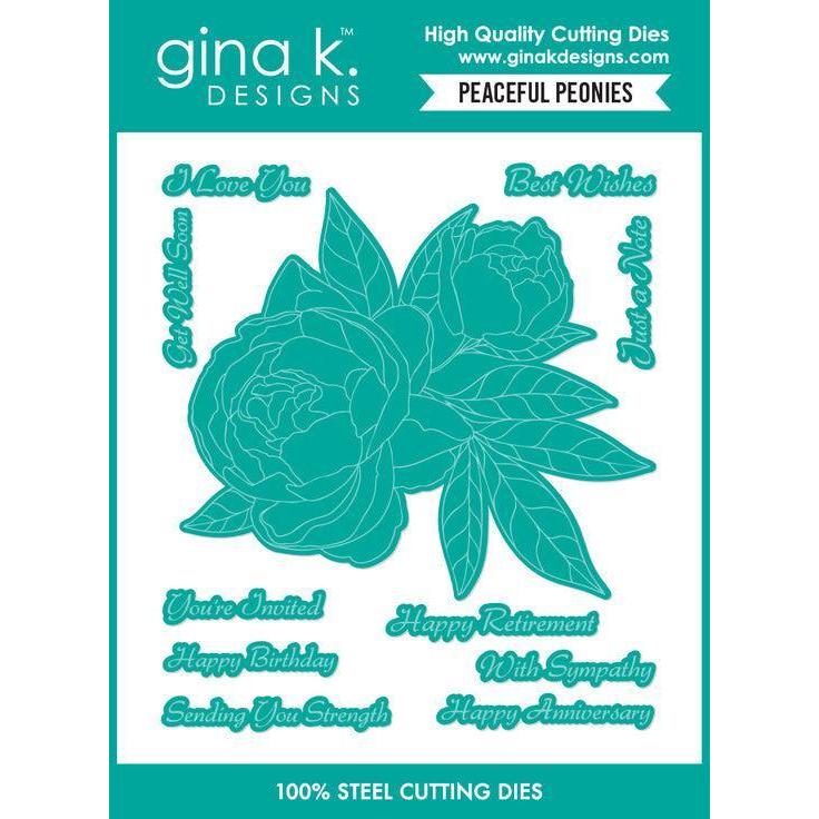 Gina K. Designs - Dies - Peaceful Peonies-ScrapbookPal