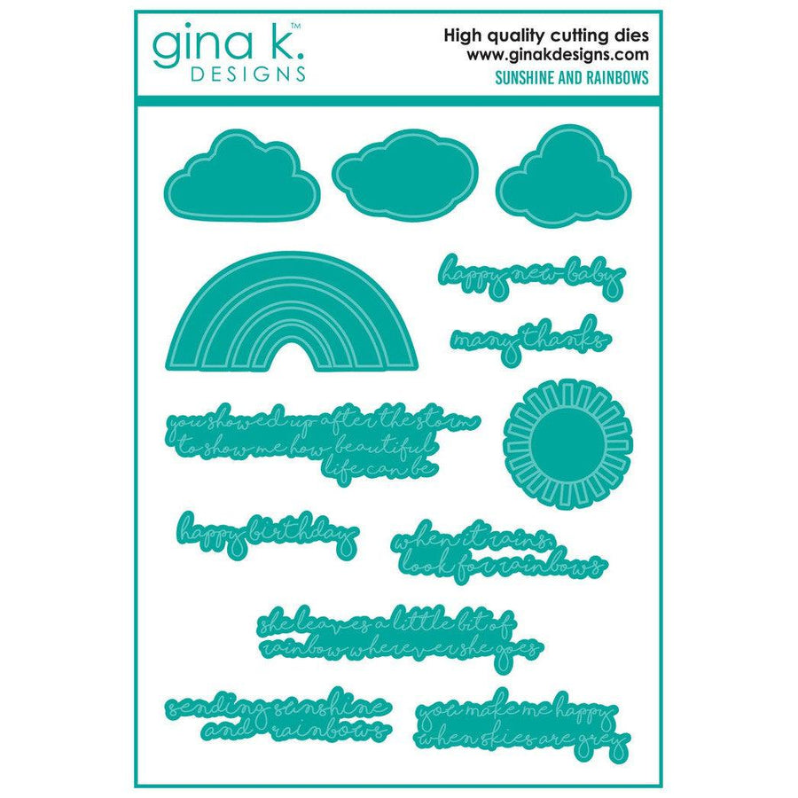 Gina K. Designs - Dies - Sunshine and Rainbows-ScrapbookPal