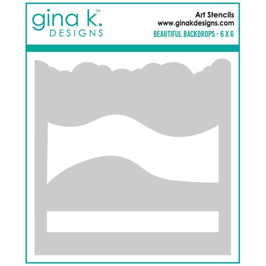 Gina K. Designs - Stencils - Beautiful Backdrops-ScrapbookPal