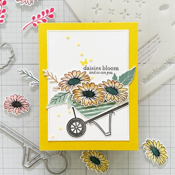 Gina K. Designs - Stencils - Daisies Bloom-ScrapbookPal