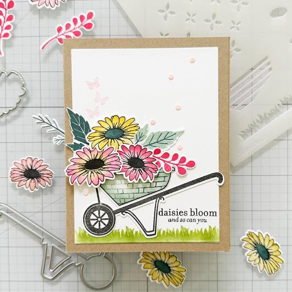 Gina K. Designs - Stencils - Daisies Bloom-ScrapbookPal