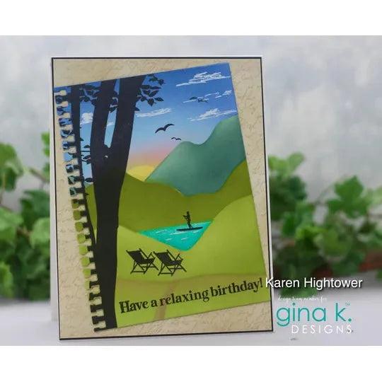 Gina K. Designs - Stencils - Mountain Landscape-ScrapbookPal