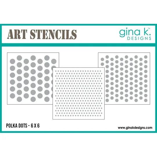 Gina K. Designs - Stencils - Polka Dots-ScrapbookPal