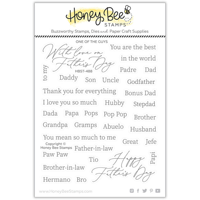 Honey Bee Stamps - Clear Stamps - One Of The Guys