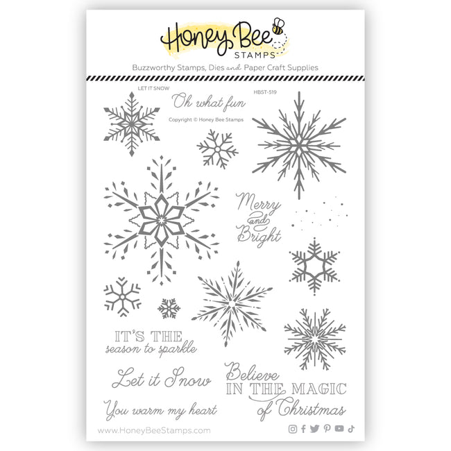 Honey Bee Stamps - Clear Stamps - Let It Snow