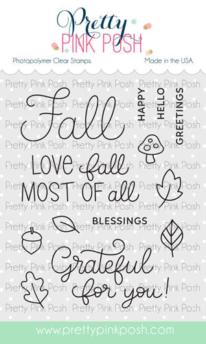 Pretty Pink Posh - Clear Stamps - Happy Fall