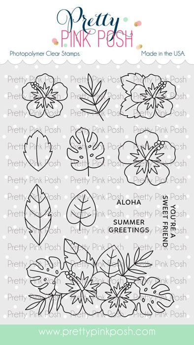Pretty Pink Posh - Clear Stamps - Happy Hibiscus