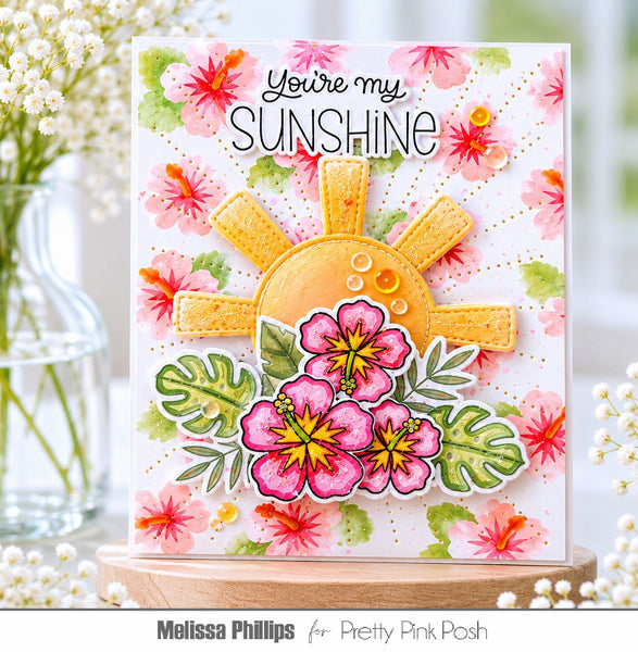 Pretty Pink Posh - Clear Stamps - Happy Hibiscus