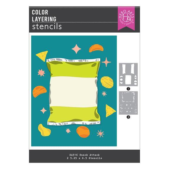 Hero Arts - All That Collection - Stencils - Snack-ScrapbookPal