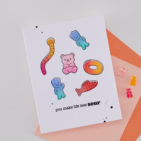 Hero Arts - Beary Sweet Collection - Clear Stamps - Let's Stick Together-ScrapbookPal