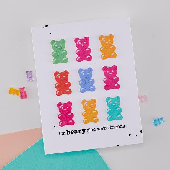 Hero Arts - Beary Sweet Collection - Clear Stamps - Let's Stick Together-ScrapbookPal