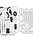 Hero Arts - Beary Sweet Collection - Stamp & Cut - Let's Stick Together-ScrapbookPal