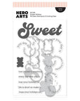 Hero Arts - Beary Sweet Holiday Collection - Stamp & Cut - Sweet Wishes-ScrapbookPal