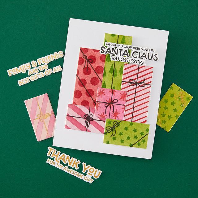 Hero Arts - Best Gift Ever Collection - Letterpress + Foil Plate & Cut - Here for the Presents-ScrapbookPal