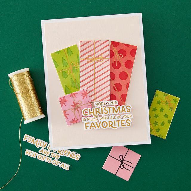 Hero Arts - Best Gift Ever Collection - Letterpress + Foil Plate & Cut - Here for the Presents-ScrapbookPal