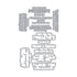 Hero Arts - Best Gift Ever Collection - Letterpress + Foil Plate & Cut - Here for the Presents-ScrapbookPal