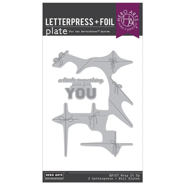 Hero Arts - Best Gift Ever Collection - Letterpress + Foil Plate - Wrap it Up-ScrapbookPal