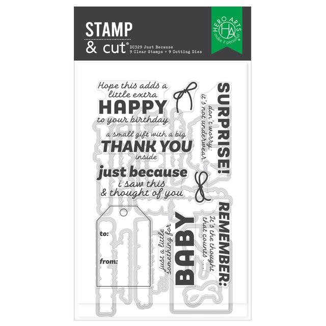 Hero Arts - Best Gift Ever Collection - Stamp &amp; Cut - Just Because-ScrapbookPal