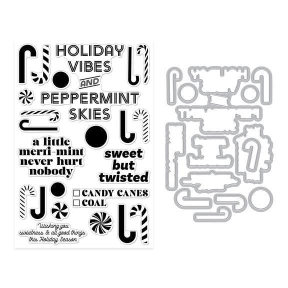 Hero Arts - Candy Cane Season Collection - Stamp &amp; Cut - A Little Merri-Mint-ScrapbookPal