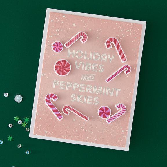 Hero Arts - Candy Cane Season Collection - Stamp &amp; Cut - A Little Merri-Mint-ScrapbookPal