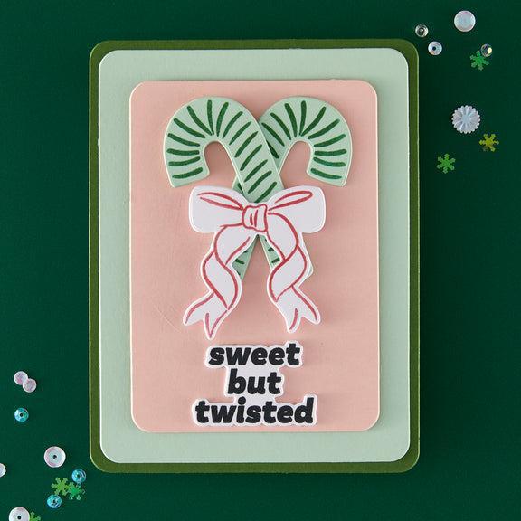 Hero Arts - Candy Cane Season Collection - Stamp & Cut - Candy Cane Swag-ScrapbookPal