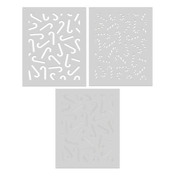 Hero Arts - Candy Cane Season Collection - Stencils - Candy Cane Toss Up-ScrapbookPal